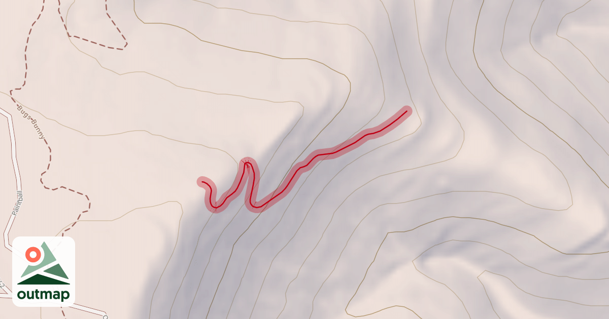 Map of Flintstone Advanced Option 1 Trail