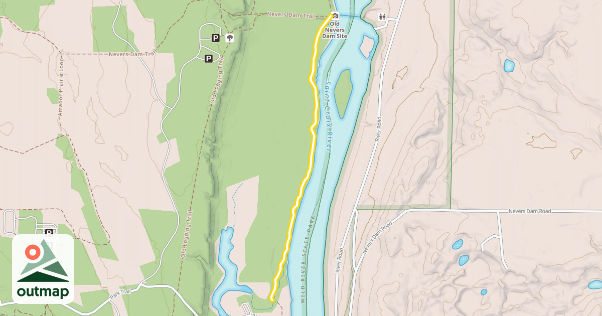 Map of Malter F. Mondale River Trail