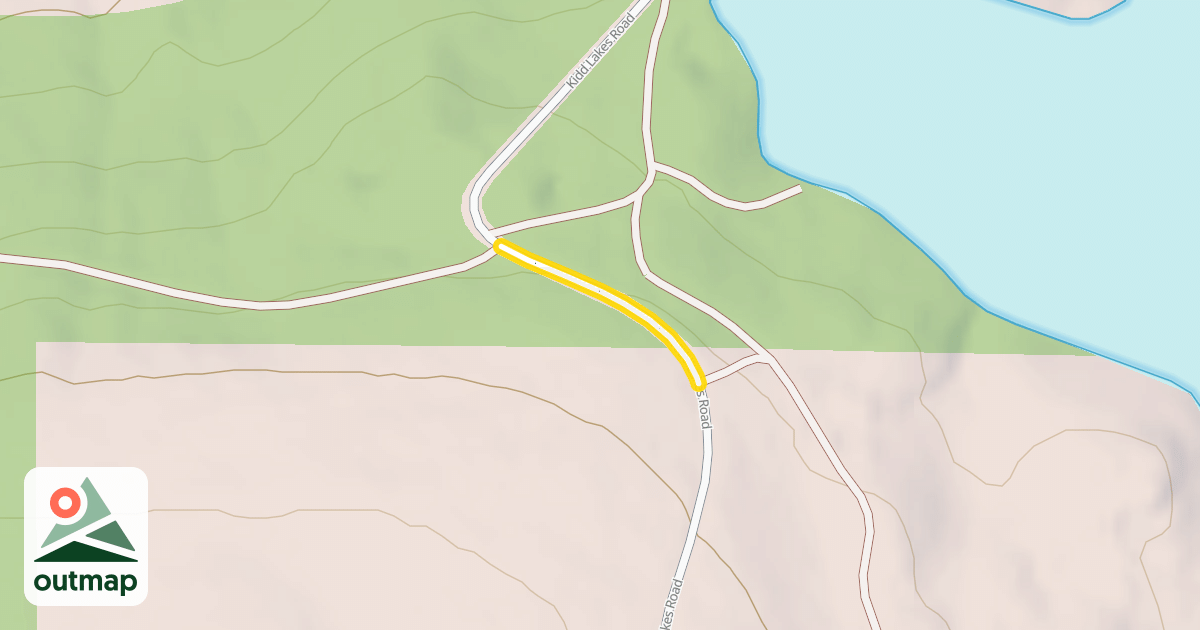 Map of Kidd Lakes Road