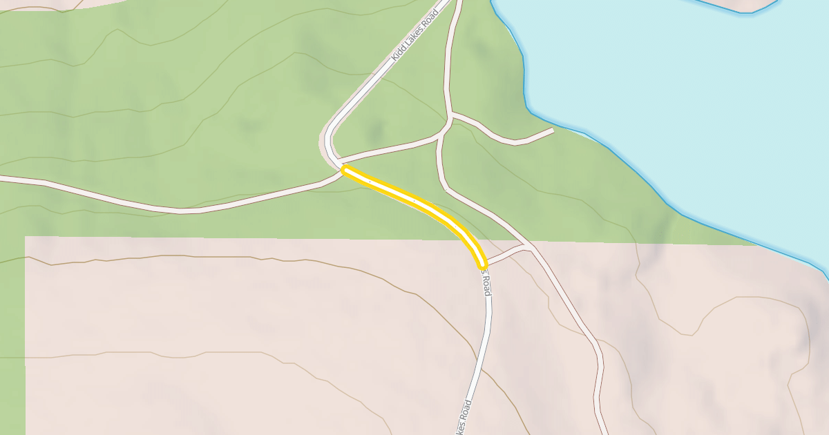 Map preview of Kidd Lakes Road