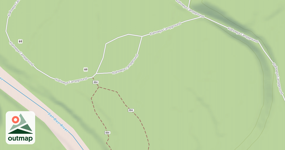 Map of KLAHOWYA CAMP GROUND SPUR