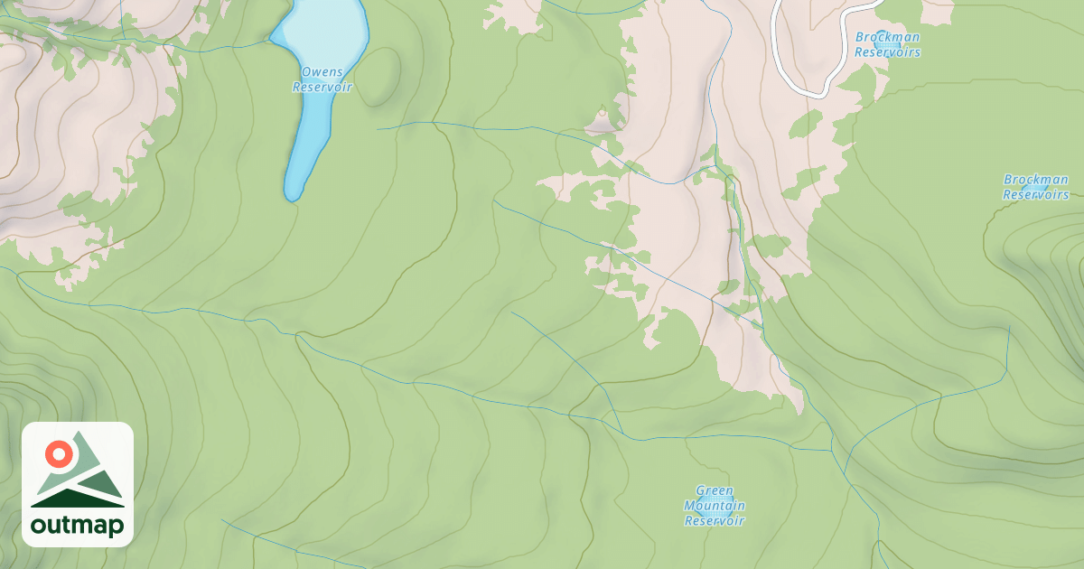 Map of East Green Mountain
