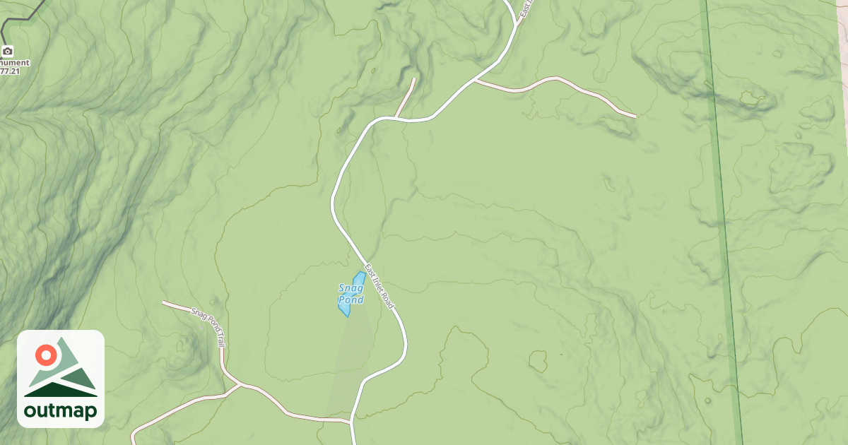 Map of East Inlet Rd
