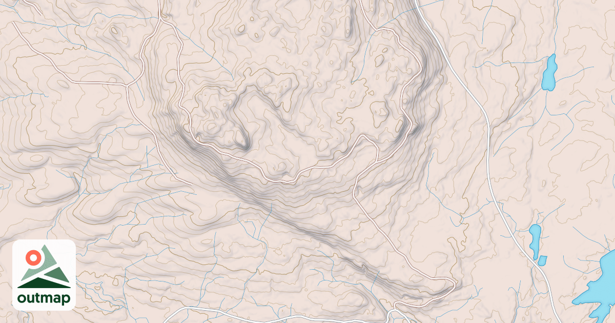 Map of Steep 2054100 Road