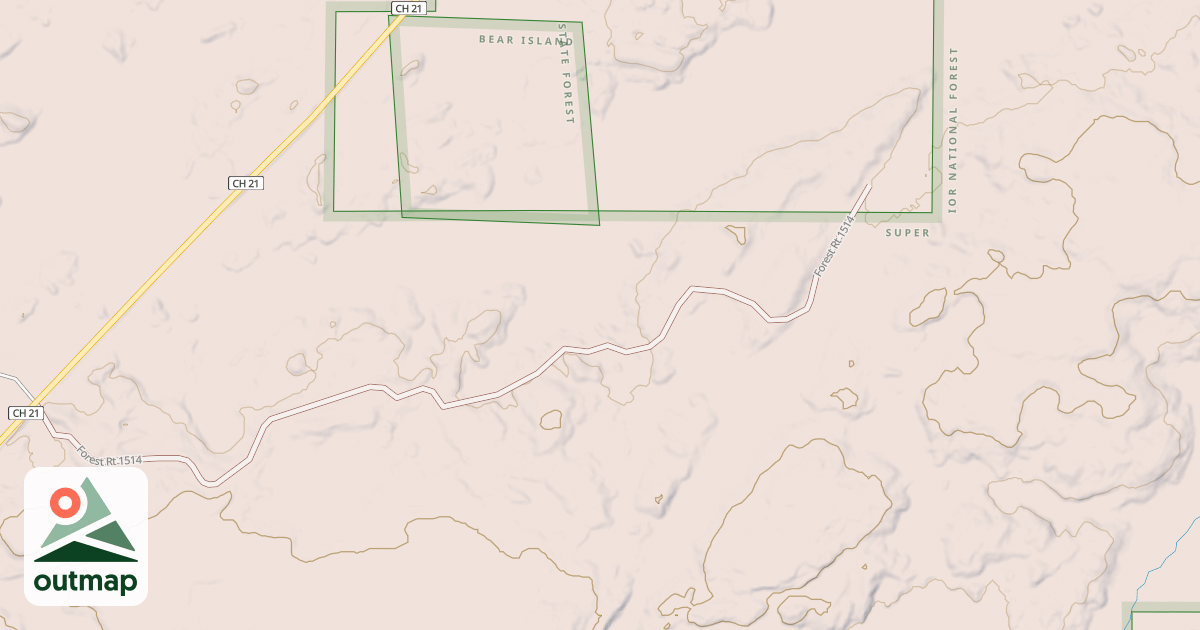 Map of FH 16 SPUR 1514