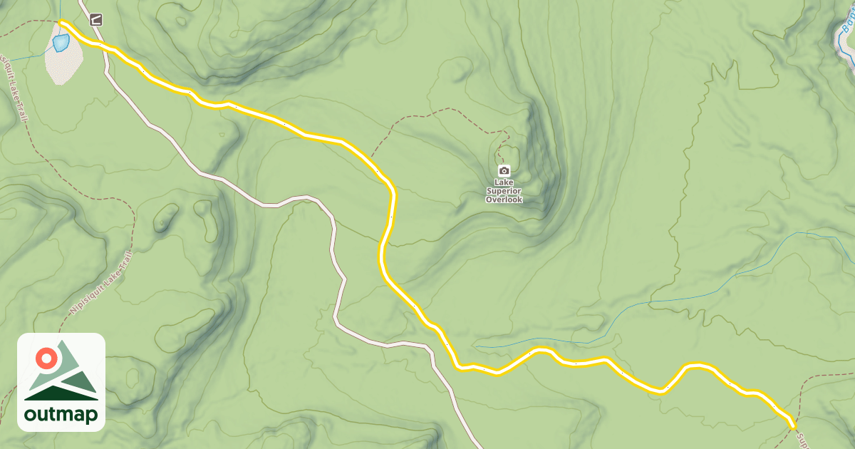 Map of Nipisiquit Lake Trail
