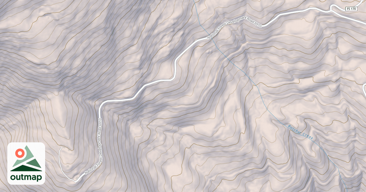Map of BUTCHER CREEK