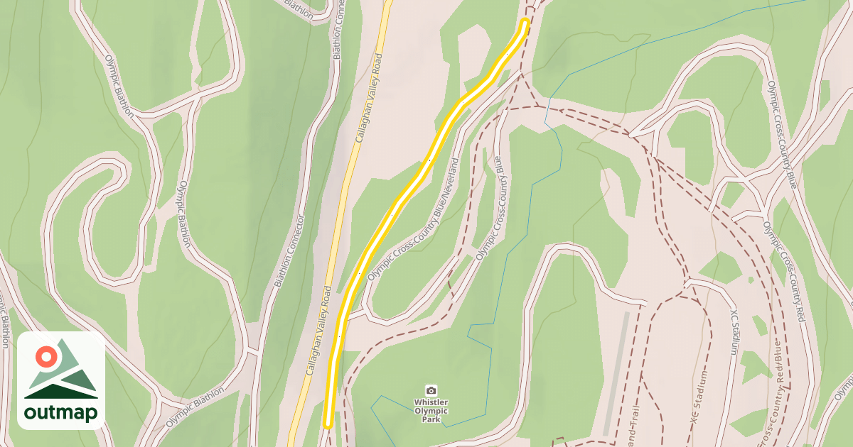 Map of Olympic Cross-Country Blue