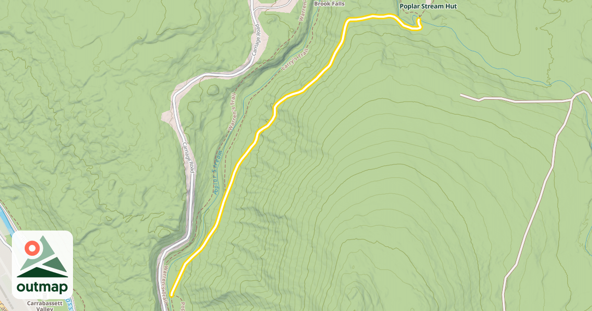 Map of Poplar Stream Trail