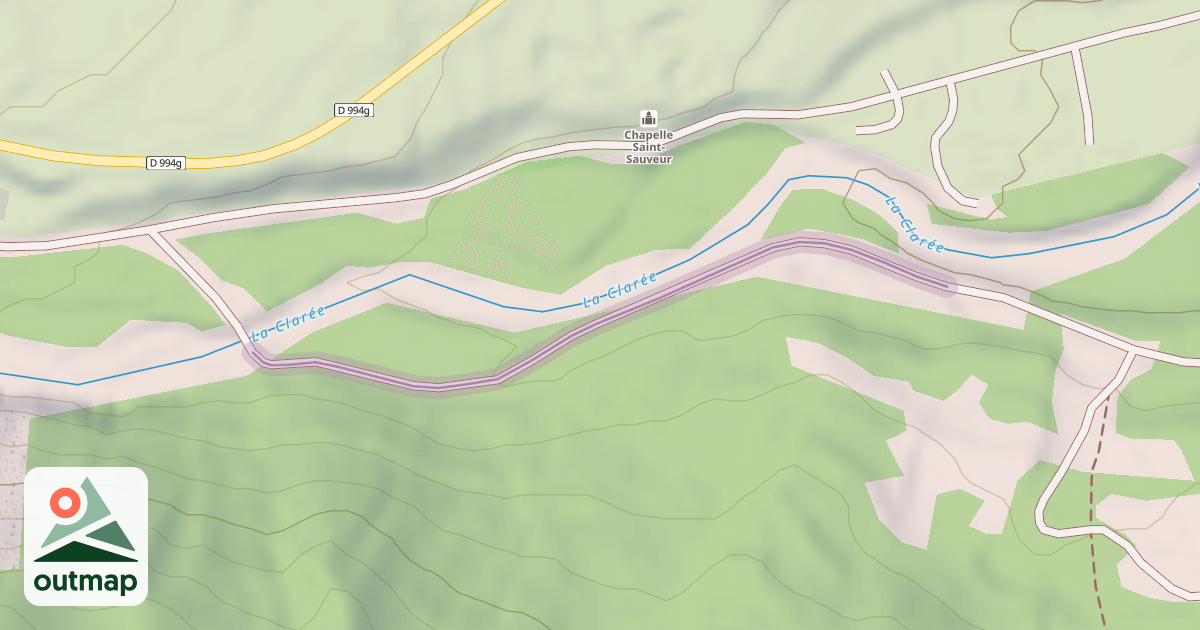 Map of Les Arras - Retour / Pont des Armands