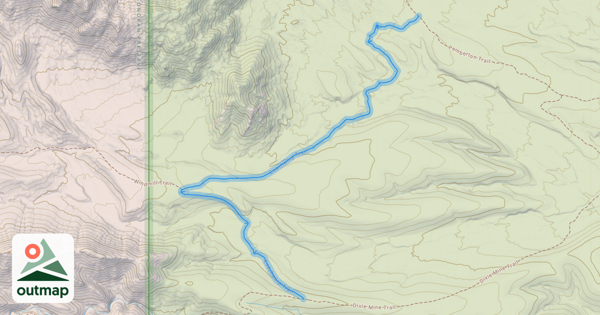 Map of Coachwhip Trail