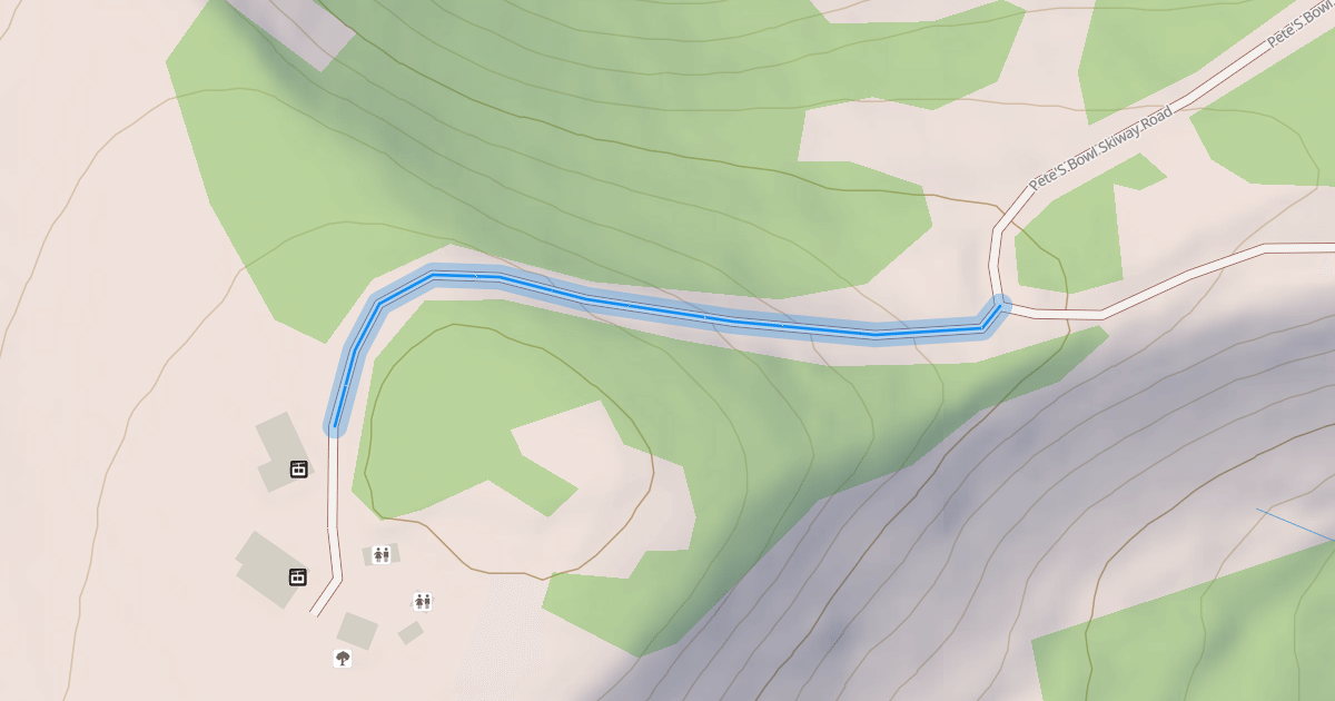 Map preview of Pete'S Bowl Skiway Road