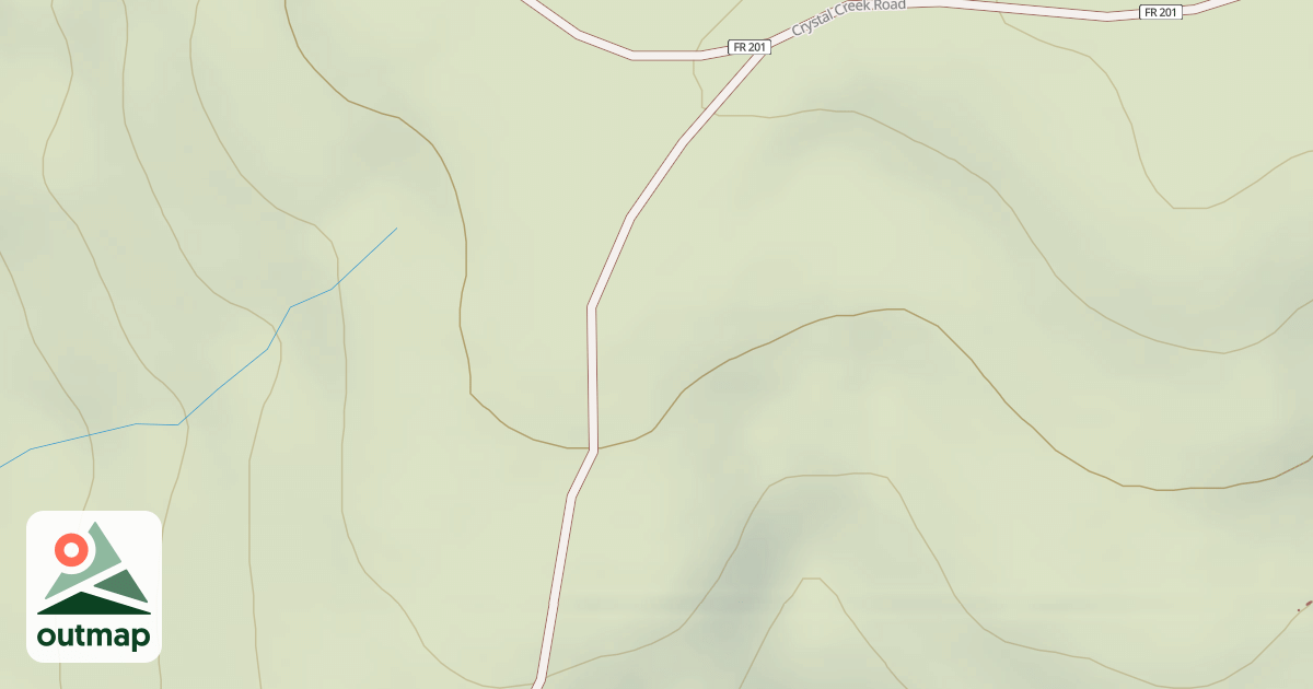 Map of CRYSTAL CREEK SPUR