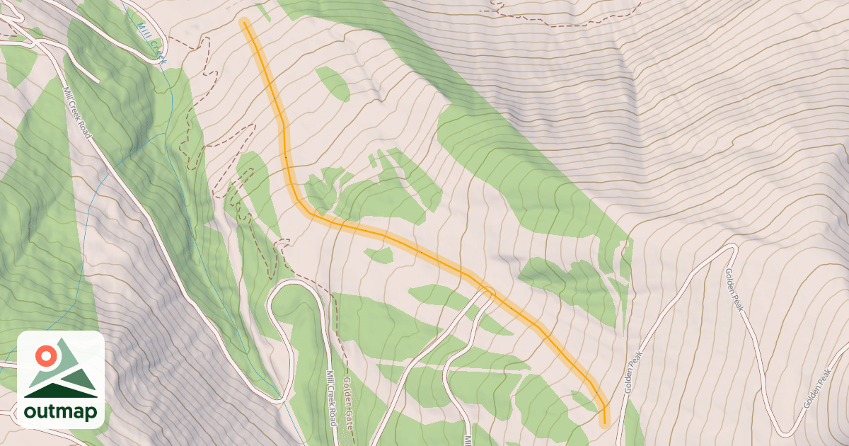 Map of Golden Peak Terrain Park