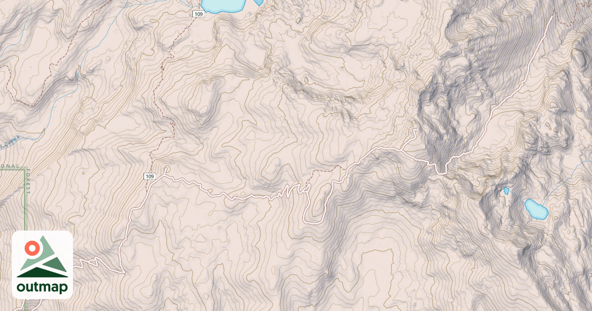 Map of FALL CREEK SADDLE