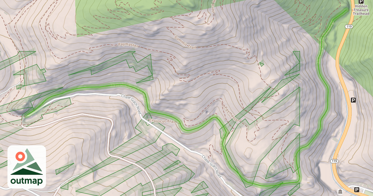 Map of Historic Gilpin Tramway