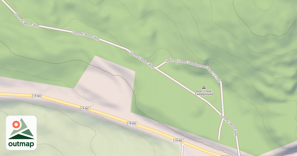 Map of DEER CREEK SUMMIT CAMPGROUND