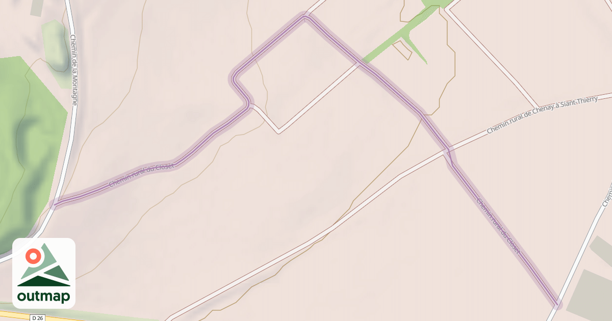 Map of Chemin rural du Closet