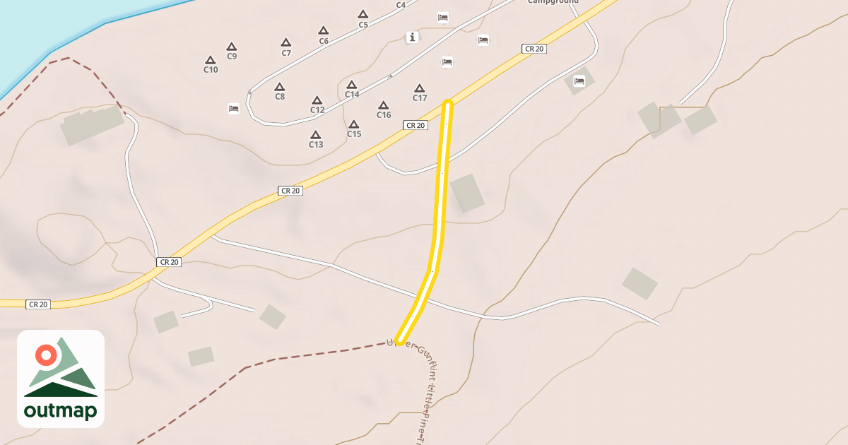 Map of Little Pine Ski Trail