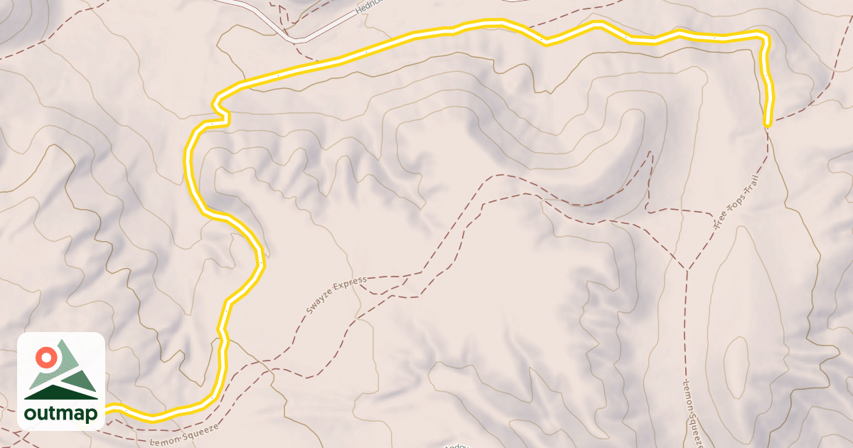 Map of Tree Tops Trail