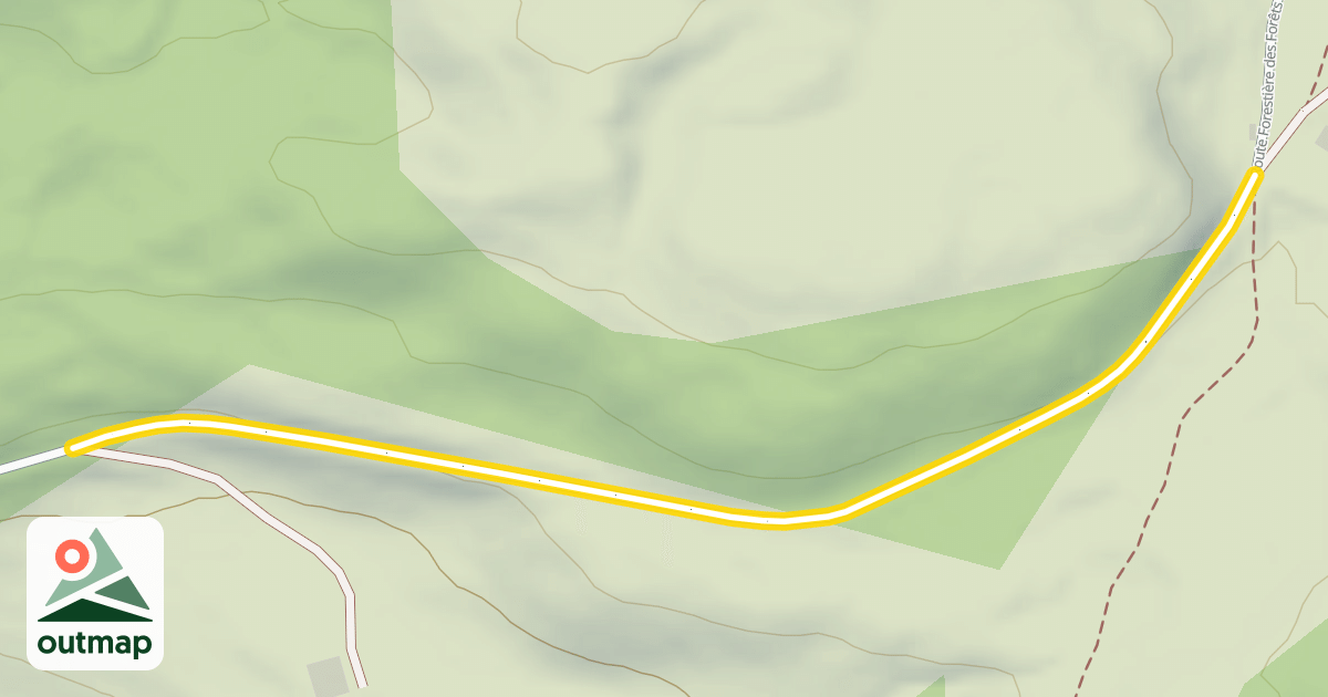 Map of Route Forestière des Forêts Monts