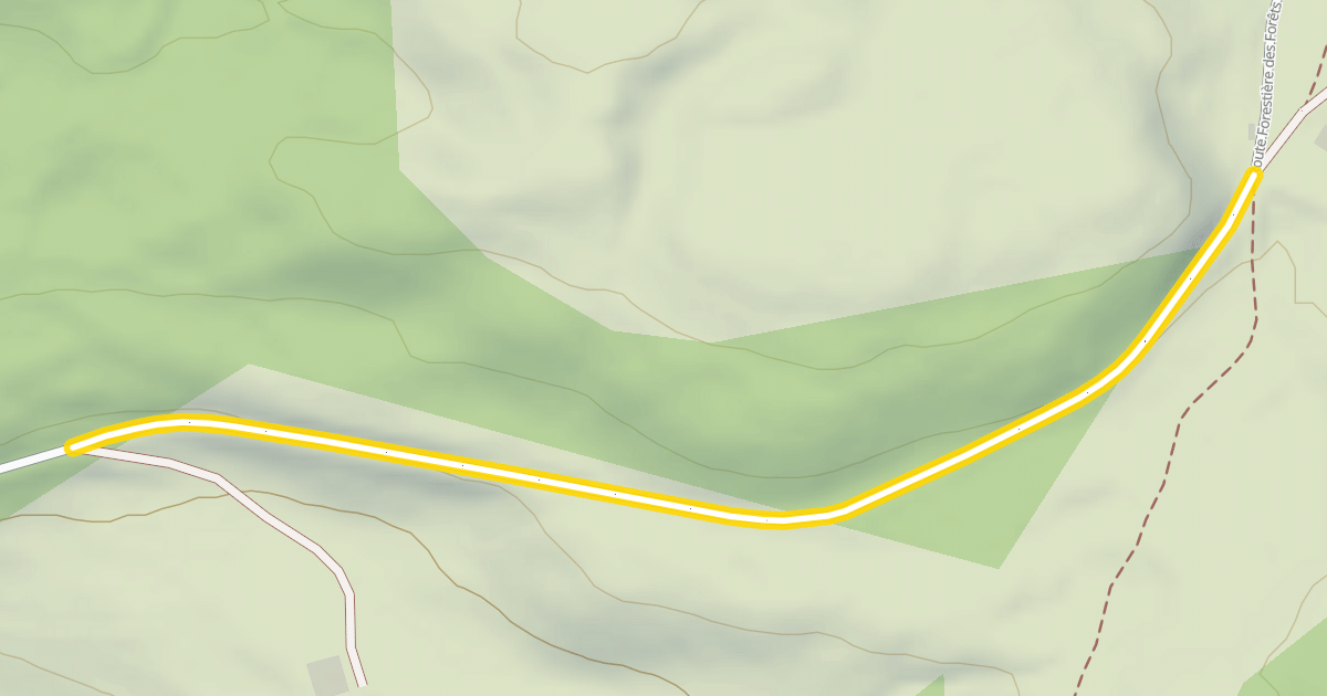 Map preview of Route Forestière des Forêts Monts