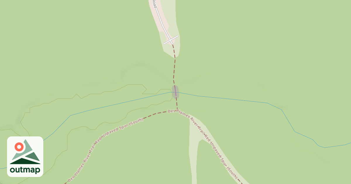 Map of Des Plaines River Trail Purple Unpaved Spur (South)