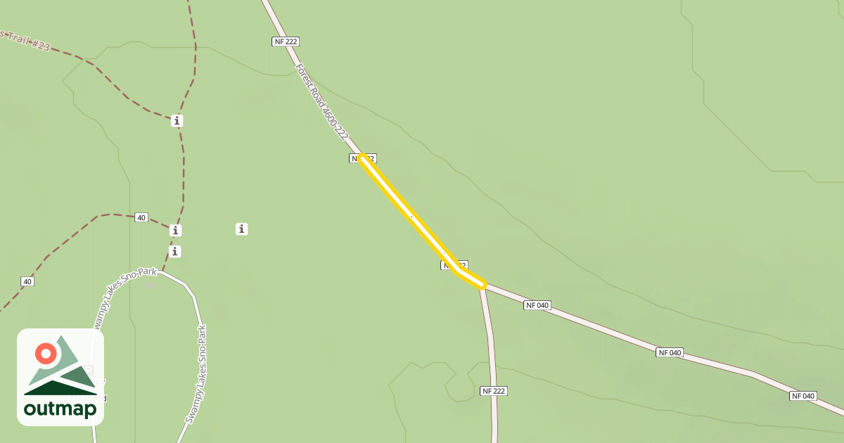 Map of Forest Road 4600-222