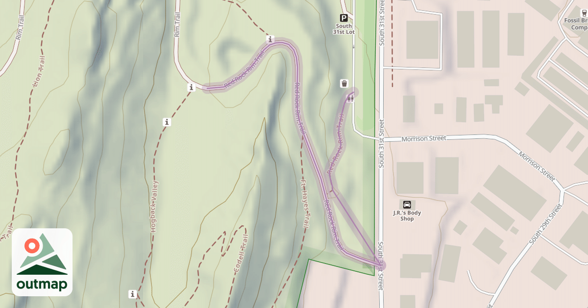 Map of Red Rock Rim Trail