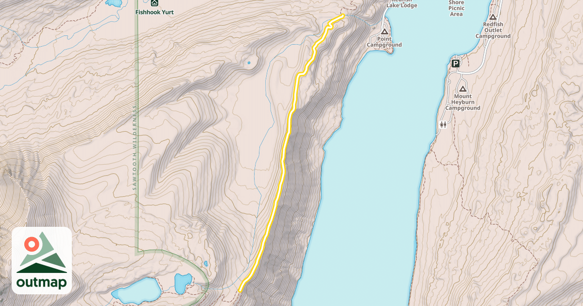 Map of Redfish Creek-Baron Creek Trail