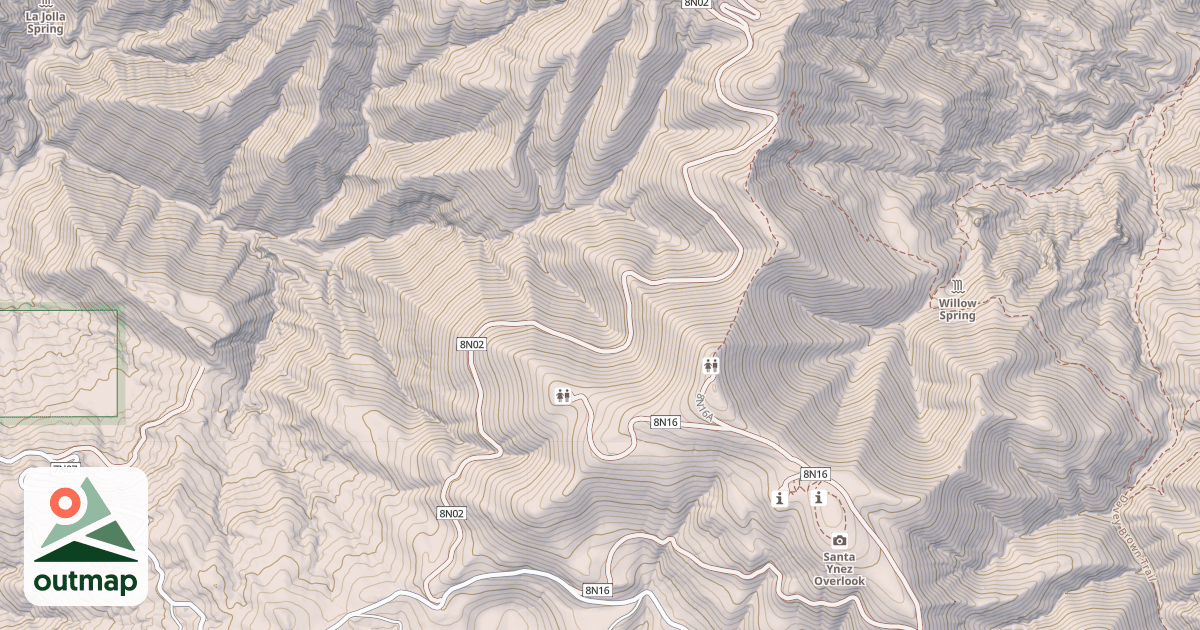 Map of ZACA RIDGE RD. OHV