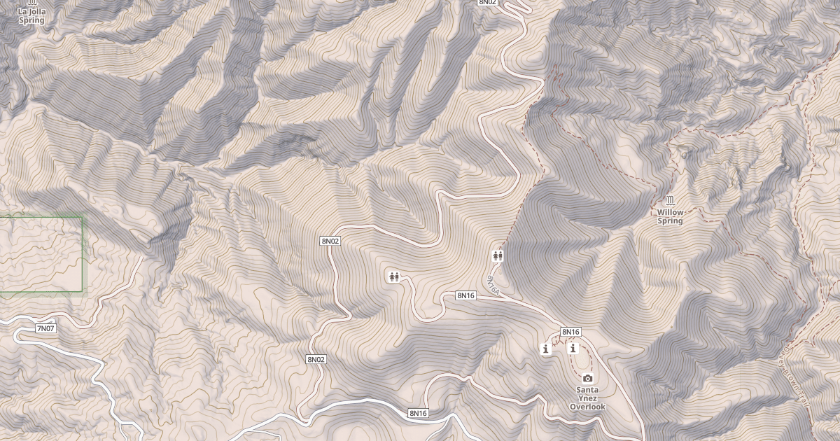 Map preview of ZACA RIDGE RD. OHV