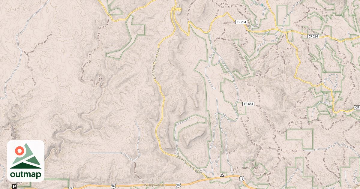 Map of LIGHTNING CREEK