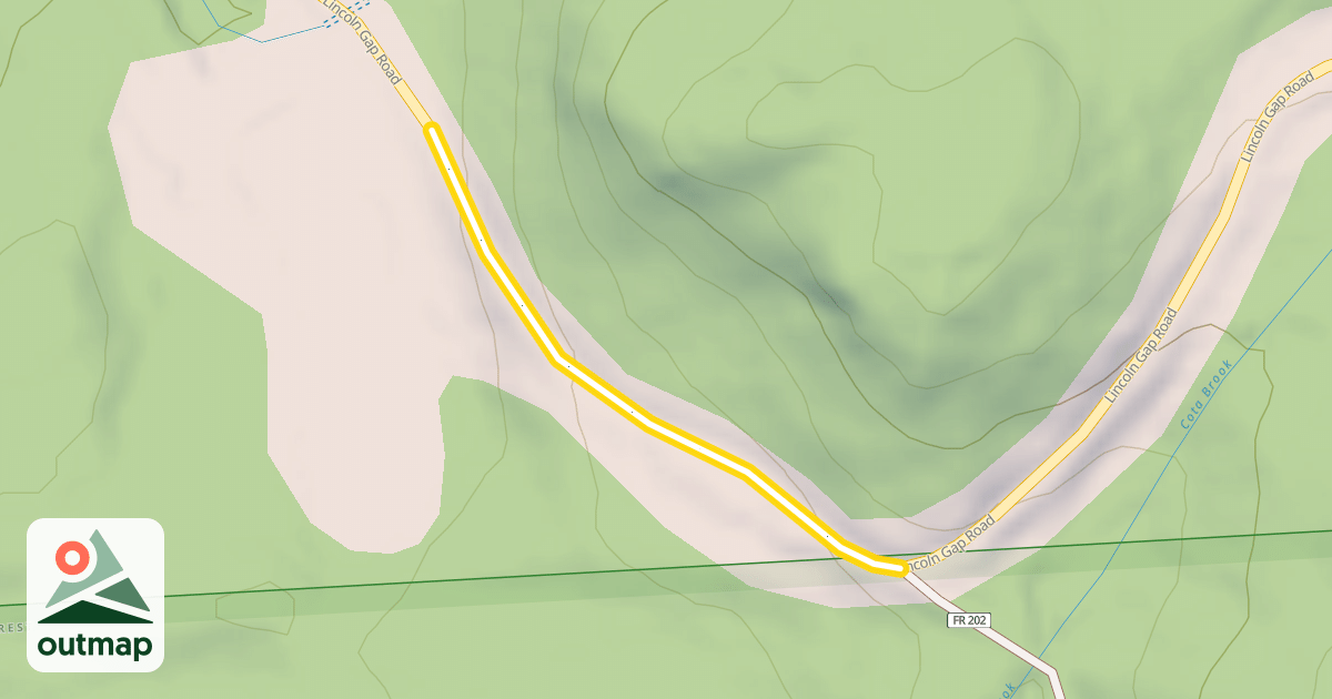 Map of Lincoln Gap Road
