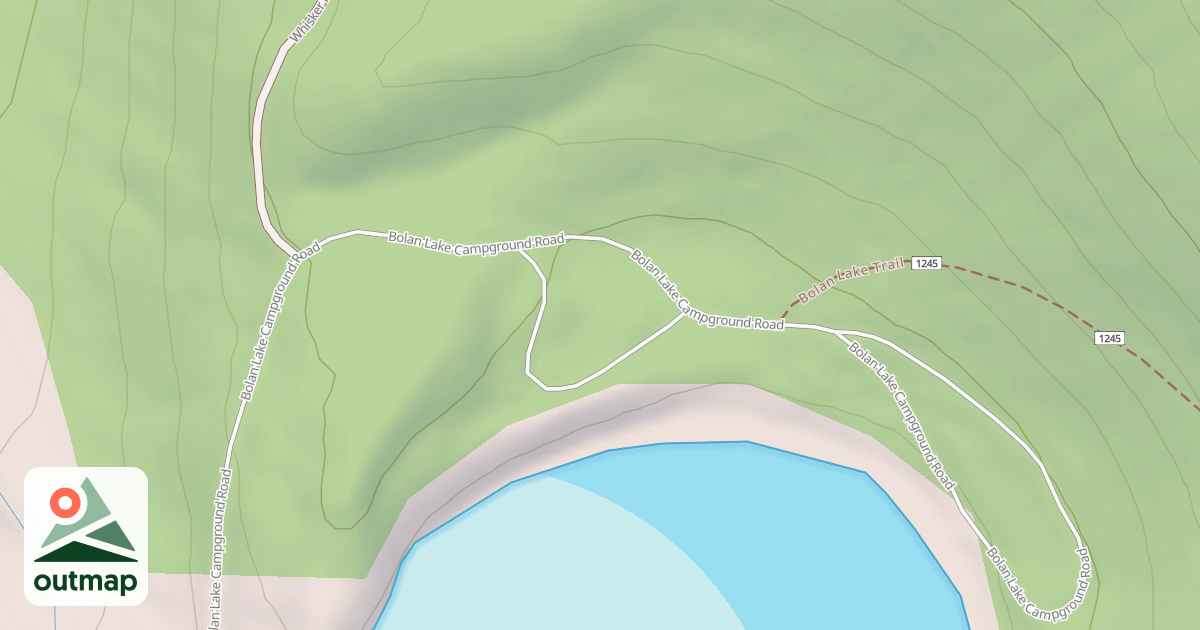 Map of BOLAN LAKE CAMP LOOP A