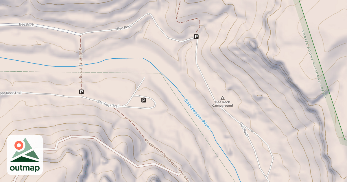 Map of BEE ROCK WEST