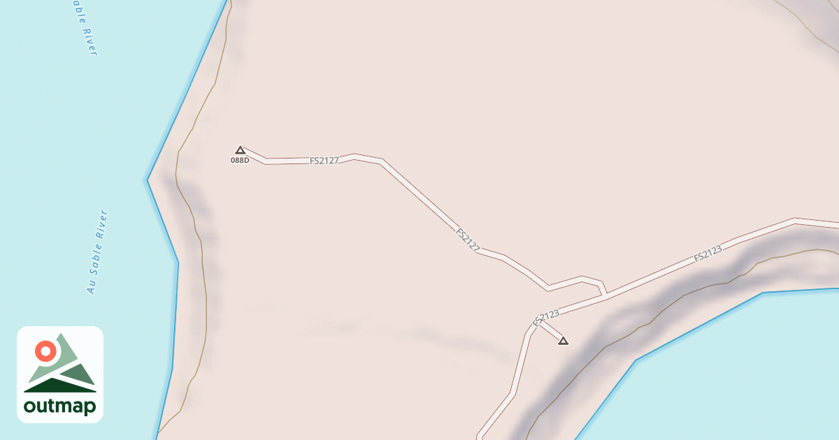 Map of AU SABLE RIVER CAMPSITE