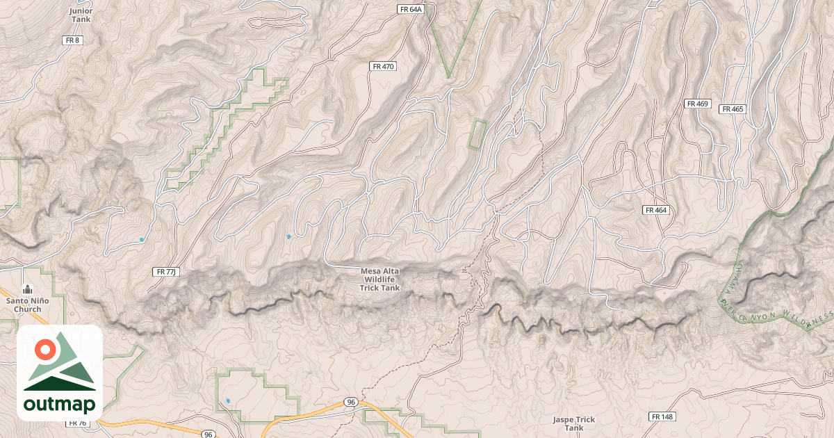Map of MESA ALTA BASE