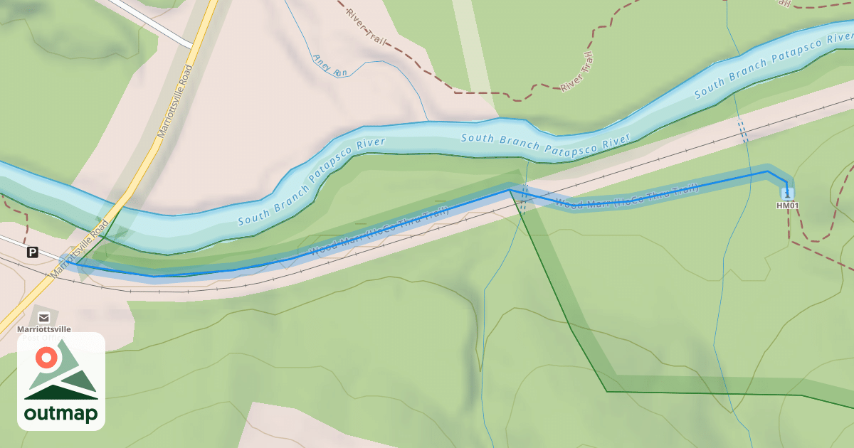 Map of Wood-Marr (HoCo Thru Trail)