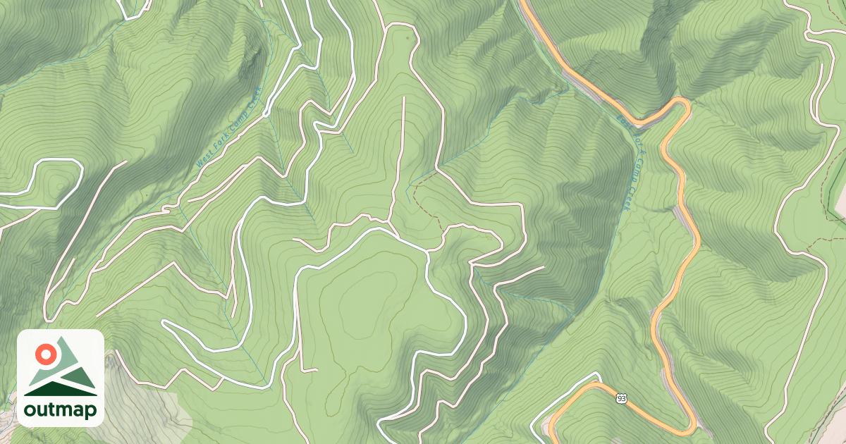 Map of (FDR) EAST FORK CAMP CREEK