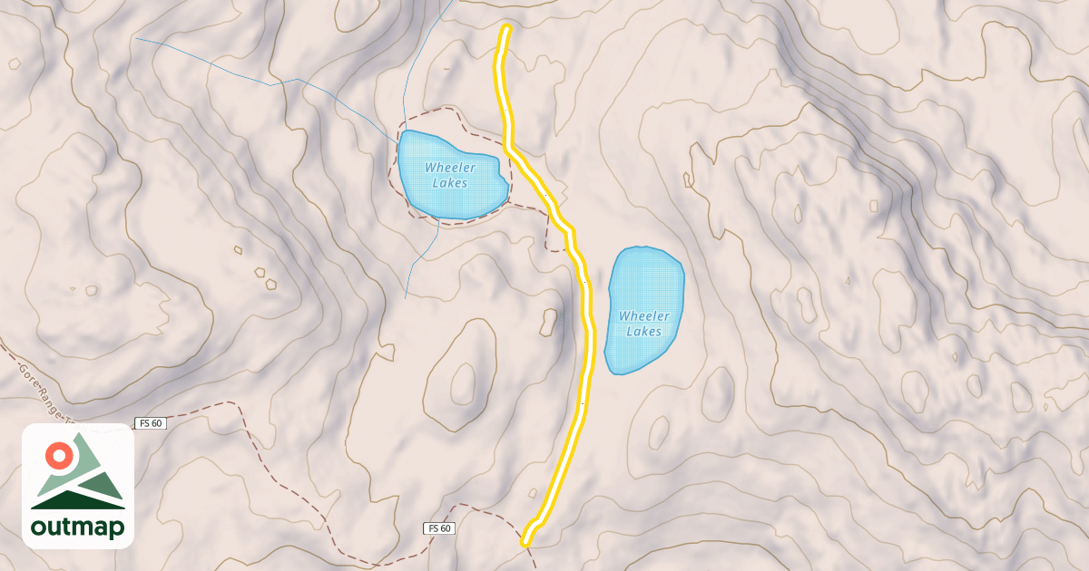 Map of Wheeler Lakes Trail