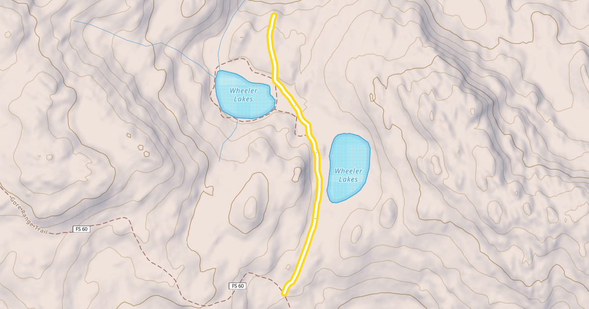 Map preview of Wheeler Lakes Trail