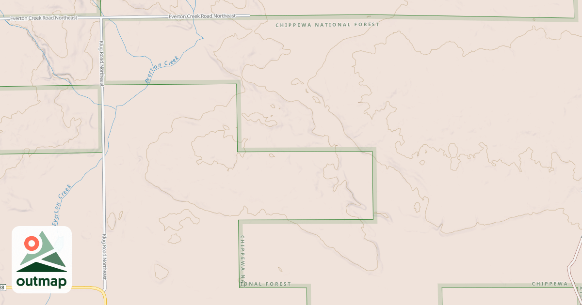 Map of EVERTON CREEK SPUR B