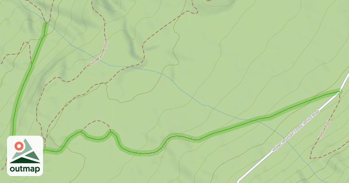 Map of Duck Farm Loop/Waterworks Trail