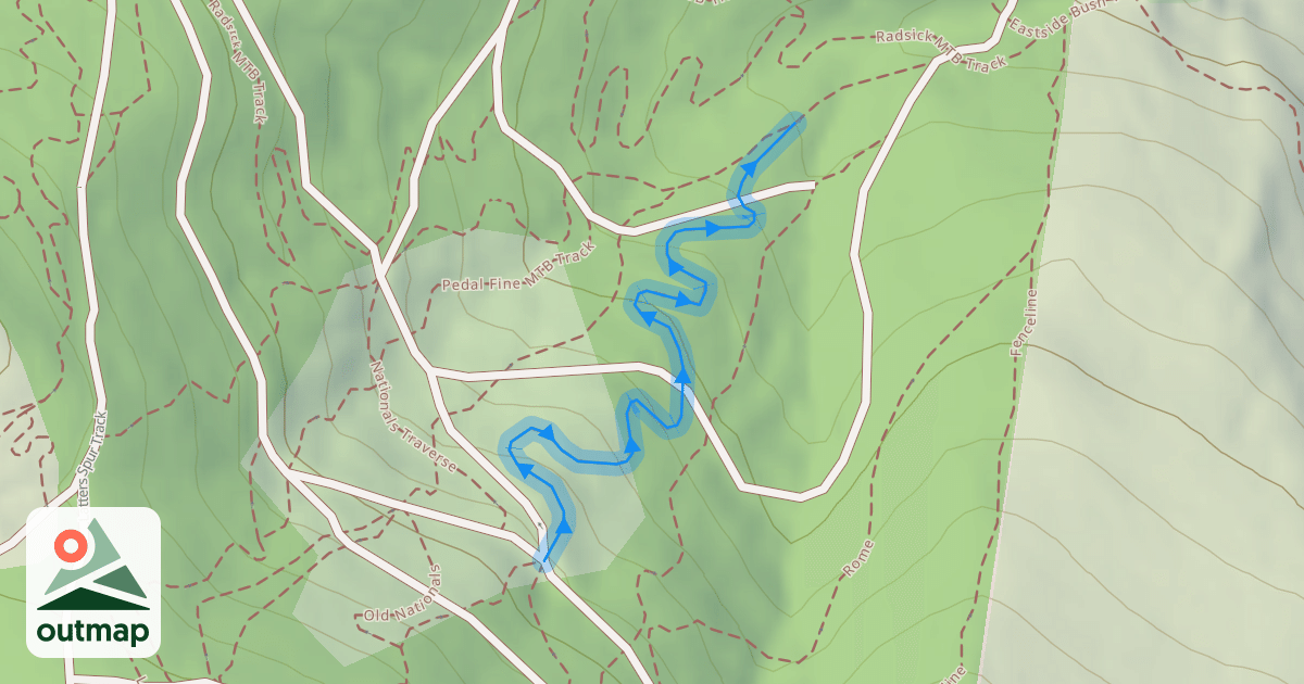 Map of Cool Runnings MTB Track