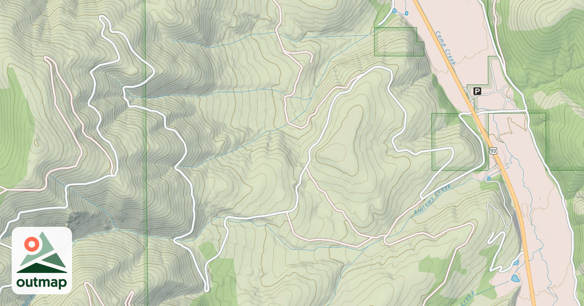 Map of (FDR) ANDREWS CREEK