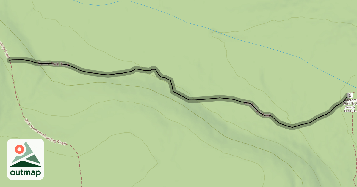 Map of Norht Fork Trail