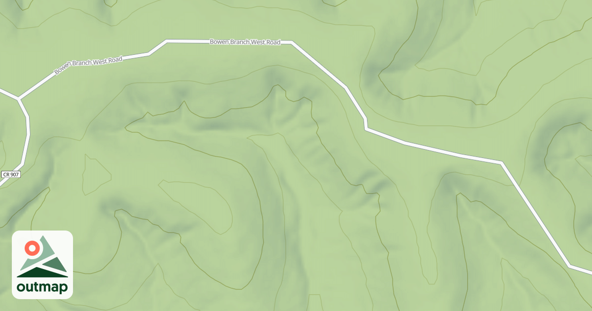 Map of BOWEN BRANCH WEST