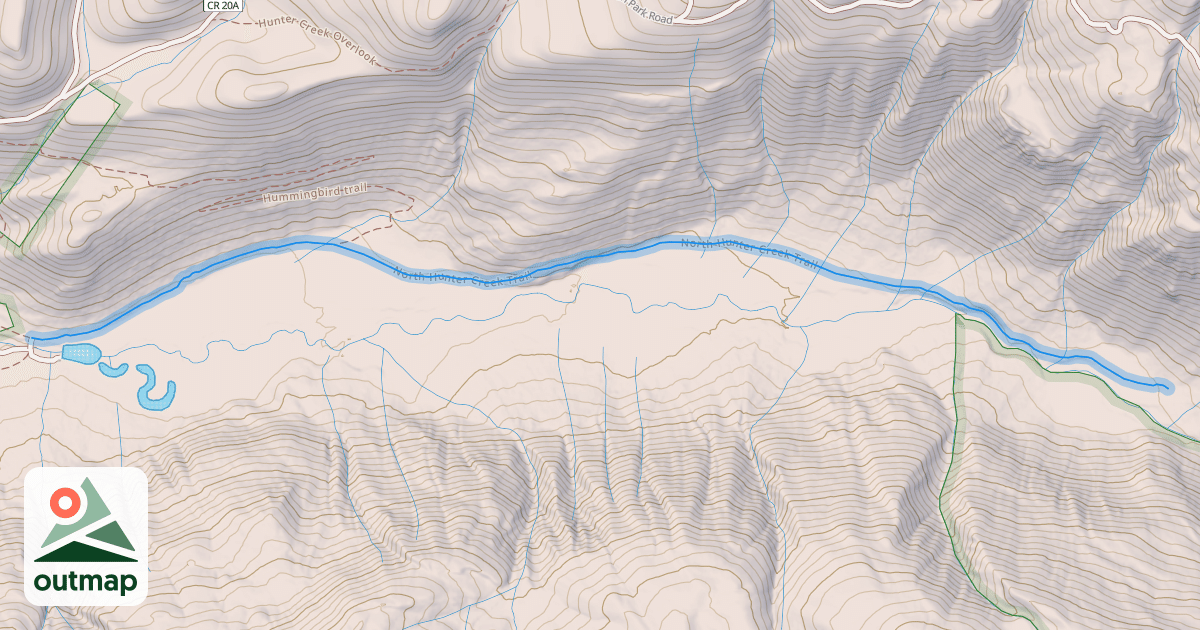 Map of North Hunter Creek Trail