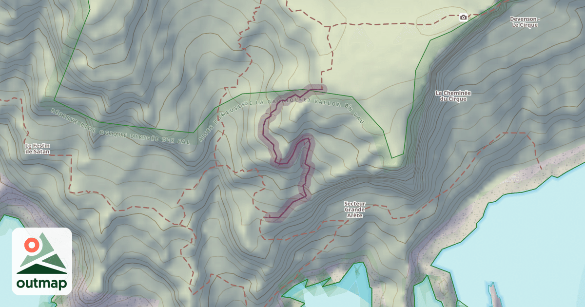 Map of Couloir des Hurluberlus